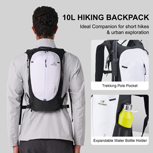 Sac à dos de randonnée imperméable NEVO RHINO 10L unisexe avec cadre externe, tissus de haute qualité, adapté à la randonnée en plein air et à la ville. - Product Image 3