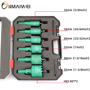8pcs Set Core Drill Bit <strong>Holesaw</strong> and Bi-<strong>metal</strong> High Speed Steel Hole Saw for Bimetal Hole Opener - Product Image 2