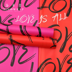 SINOWRAP fleur papier d'emballage 65Micro estampage à chaud <span class=keywords><strong>amour</strong></span> motif d'impression 57*57CM étanche emballage fleuriste fournitures - Product Image 4