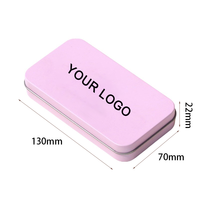 Caixas de Armazenamento para Pincéis de Maquiagem em Metal Eco-Friendly Bloom Square com Tampas Removíveis Impressão de Logo Personalizada em Serigrafia