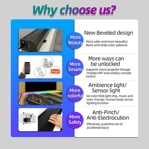 72 -150 "điện có thể cuộn sàn tăng Màn hình máy chiếu rạp chiếu phim Trắng ném dài/Máy chiếu ném ngắn 4K Cơ Giới Tab căng thẳng - Product Image 3