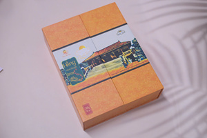 Boîte rigide bleu marine avec logo estampé à chaud pour emballage de bijoux, montres et lunettes, design gratuit, vente en gros au Vietnam - Product Image 4