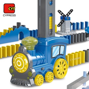 120PCS <strong>Dominoes</strong> Toy <strong>Train</strong> With Light and Sound DIY Educational Toys for Kids - Product Image 5