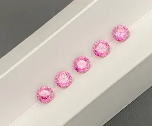 प्रयोगशाला बनाया ढीला हीरे बैंगनी गुलाबी Moissanite वीवीएस 3.0mm करने के लिए 11.0mm बेर कट रंगीन Moissanite रत्न