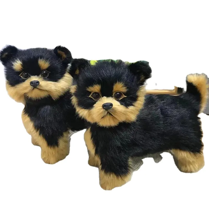 Factory OEM Customized 25 cm Realistic Plush Dog Doll Soft Filling Handmade Realistic Dog Plush Animal Plush Toy