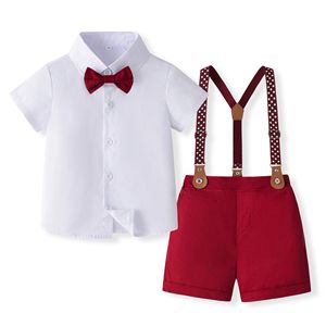 Ensemble Cérémonie pour Bébé Garçon Style Européen: Nouvelle Chemise et Pantalon à Bretelles, Tenue de Fête Formelle pour Anniversaire 3 Ans - Product Image 5
