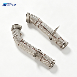 ท่อลงแรงดันสูง FlowTech คุณภาพสูง SS304 สำหรับรถแข่ง พร้อมแผ่นกันความร้อน สำหรับ Mercedes AMG E43 W213 C43 W205 M276 3.0L V6 - Product Image 6