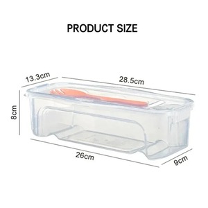 Boîte de cuisson de pâtes au micro-ondes, récipient à pâtes résistant à la chaleur avec cuillère à salade, boîte de rangement pour réfrigérateur, accessoires de cuisine - Product Image 2