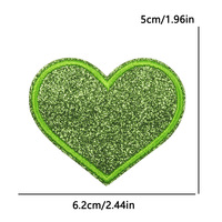 Nouveau Patch Cœur Brodé Pailleté Amour Doré Argenté Thermocollant pour le Commerce Transfrontalier
