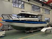 Bateaux de pêche en aluminium de 7,5 m (25 pieds) Perth, populaires pour la pêche en haute mer, soudés, en aluminium de qualité marine 5083, pour usage familial, bateaux rapides Gospel