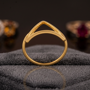 Anillo Triangular Clásico para Mujer, Chapado en Oro Amarillo, Plata 925, con Engaste de Garras, Superventas - Product Image 3