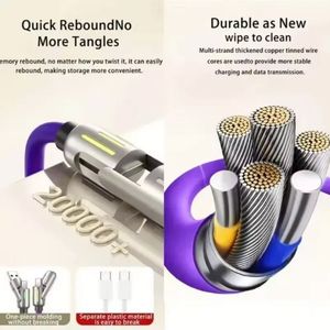 สายชาร์จเร็วพิเศษ 240W สายดาต้าวัสดุซิงค์ ชาร์จเร็ว รองรับ PD สำหรับโทรศัพท์รุ่น 13 14 15 16 - Product Image 5
