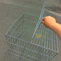 Cages pliables pour coqs de combat, taille personnalisée, cage à coqs en maille carrée, pliable et repliable pour le transport de coqs de combat