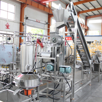 Halfautomatische productielijn voor het mengen en afvullen van biologisch appelsappoeder