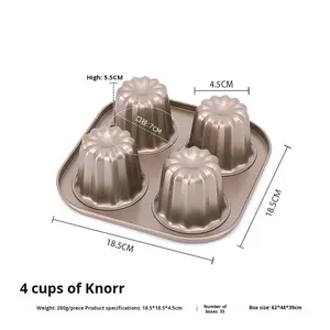 En Stock acier au carbone Bordeaux ondulé ange <span class=keywords><strong>cloche</strong></span> antiadhésif gâteau moule 6/9/12 tasses moule de cuisson - Product Image 6