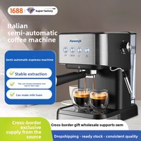 Cafetera Semiautomática Italiana Estándar Europea y Americana, Extracción Concentrada, Espuma de Leche, Plástico