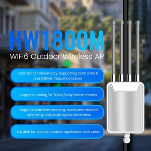 Dual 2.4GHz 5GHz Waterproof WiFi 6 AX1800 Long <b>Range</b> Wireless Outdoor Router HW1800M HW1800M Waterproof WiFi 6 AX1800 Router HW1 - Product Image 4
