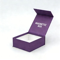 Boîte cadeau cosmétique pliable magnétique vide en carton rigide noir mat de luxe avec logo personnalisé de qualité supérieure