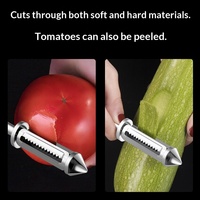 Handmatige multifunctionele roestvrijstalen kleuren schilmes/zakmes van zinklegering, fruit schiller, keuken multifunctionele krabber