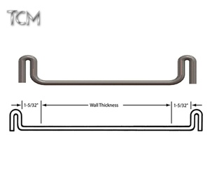 Charge de travail sécurisée de 1500 lb, attaches en acier plié, taille réglable, prix bas, application murale pour bâtiments en béton et bureaux, marque TCM 2 - Product Image 5
