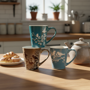 New Design Professional Cartoon Style Customizable Logo Color Business Gift Coffee Mug Porcelain Reusable Food Safe BSCI/LFGB - Product Image 3