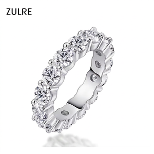 Nhẫn vàng 14K mạ vàng cao cấp đính đá Moissanite, nhẫn đính hôn vĩnh cửu - Trang sức cưới & đeo hàng ngày sang trọng, quà tặng lễ hội dành cho cả nam và nữ - Product Image 2