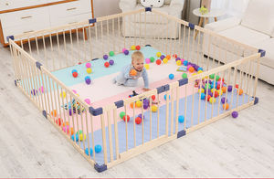 Grand parc <span class=keywords><strong>de</strong></span> jeu en bois pour bébé, barrière réglable, clôture <span class=keywords><strong>de</strong></span> sécurité robuste, aire <span class=keywords><strong>de</strong></span> jeux avec porte pour tout-petits et bébés - Product Image 5