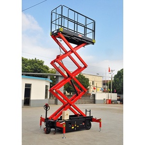 300kg 500kg 1000kg Plataforma de elevación móvil aérea Plataforma de trabajo de aluminio Plataforma de trabajo de carretilla elevadora aérea Elevación máxima 16m - Product Image 3