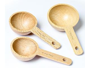Cuillères de service en bois écologiques personnalisées de <span class=keywords><strong>10g</strong></span> mini de 5ml pour café thé bain <span class=keywords><strong>sel</strong></span> lait en poudre usage quotidien dans la cuisine - Product Image 2