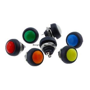 PBS-33B 12MM runder Kunststoff-Druckknopf EIN AUS Momentsc halter 2 Pin 3A 125V Wasserdichter Power Reset Non-Locking - Product Image 1