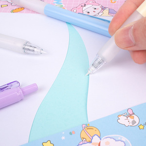 Couteau à papier manuel à lame en céramique, petit et frais, en plastique, à poussoir, pour travaux manuels et artisanat sur papier - Product Image 4