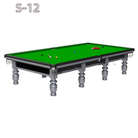 STELLARWAY Mesa de Snooker de 12 pies al por Mayor, Mesa de Billar Estándar de Torneo con Base de Pizarra de Madera Maciza para Clubes y Bares