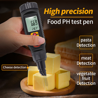 Multifunctionele bodemvoedings-PH-meter voor pen met roestvrijstalen puntsonde-elektrode voor detectie van deeg, vlees, fruit en kaas