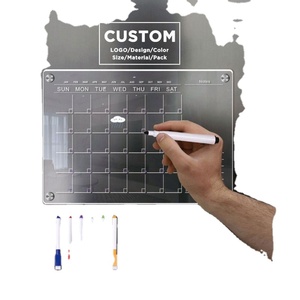 Siyj734 Customized/Able Logo <b>Acrylic</b> Calendar Custom Reusable Magnetic Dry Erase With Memo <b>Board</b> for Fridge - Product Image 6