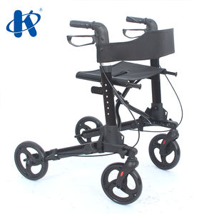 Kaiyang KY9156Lメディカルドライブアルミニウム軽量ウォーカーローレーター、シートとブレーキ付きリハビリテーション折りたたみウォーカーローレーター - Product Image 3