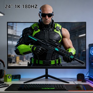 Moniteur de jeu abordable de <span class=keywords><strong>24</strong></span> <span class=keywords><strong>pouces</strong></span>, 1K, 180 Hz, 1 ms, IPS, 1920x1080, sans scintillement, protection des yeux pour le jeu - Product Image 1