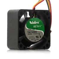 Ventilateur de refroidissement Nidec DC12V 0.13A EC AC 40x40x20mm 4020 4CM à double roulement à billes pour serveur CPU, à flux axial et centrifuge, 3 fils C34637-58