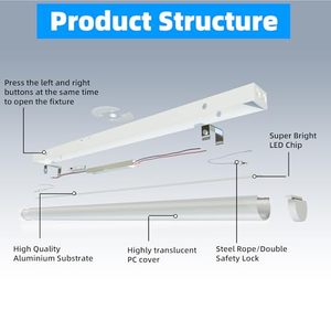 Lámpara Lineal LED de Alta Calidad para Hospitales, Escuelas y Oficinas, 2 pies, 4 pies, 8 pies, 24w, 36w, 68w, IP65 - Product Image 3