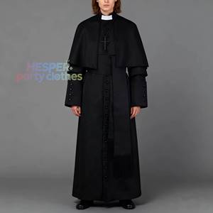 Disfraz de Monje Medieval HP para Adulto con Capucha, Capa de Sacerdote para Halloween, Cosplay, Feria Renacentista, Mago Gótico - Product Image 1