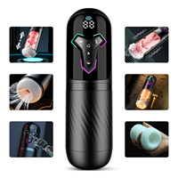 Jouet sexuel oral APP pour tasses d'avion avec fonctions d'extension automatique, de succion, de vibration et de chauffage.
