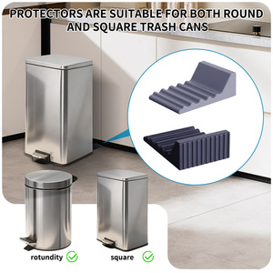 Trash Can Wall Protector and Stop Moving Backward Silicone Trash Can Bumper Wall <b>Spacer</b> Garbage Bin - Product Image 6