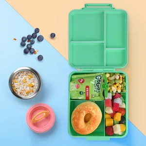Bento Box termico a prova di perdite per bambini Bento Lunch Box con Thermos isolato per alimenti