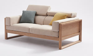 Sofa en bois massif avec cadre en bois massif <span class=keywords><strong>canapé</strong></span> sectionnel ensembles avec appui-tête réglable 1 + 3 sièges meubles de salon ensemble de canapés - Product Image 6