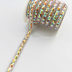 Nouveauté Costume de carnaval <span class=keywords><strong>Samba</strong></span> avec des patchs de chaîne en strass thermocollants Appliques assorties pour robe Garniture - Product Image 6