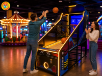 Machine d'arcade de tir au basket avec moniteur LED vertical 300 W