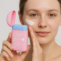 Style briquet entièrement personnalisé 50ml rose Flip Cap plat ovale HDPE en plastique Squeeze Tube bouteille conteneur pour crème solaire