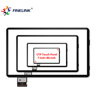 Panel de Pantalla Táctil Capacitiva PCAP de 12.1 Pulgadas, IP65 Impermeable, Multitáctil G+G, USB I2C RS232, para Kiosco Exterior y Señalización Digital