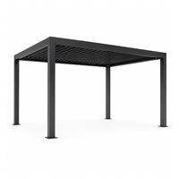 Pérgola Bioclimática Moderna para Patio Exterior, Motorizada, con Sensor de Lluvia, Gazebo para Jardín
