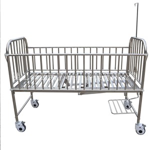 Yakexi Multifunctional Thickened Stainless Steel Medical and Home Children's <b>Bed</b> Reinforced Instrument Double Crank Children's - Product Image 3