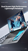 Nuevo Ordenador de pantalla táctil IPS de 15,6 pulgadas + 7 pulgadas PC Intel Celeron N100 portátil Win 11 portátil de negocios